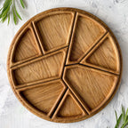 Serviertablett aus Holz mit herausnehmbaren Fächern – Bild 4